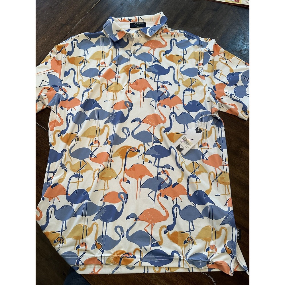 Coast Size Medium Slip knot Flock Print Polo‎ NWT